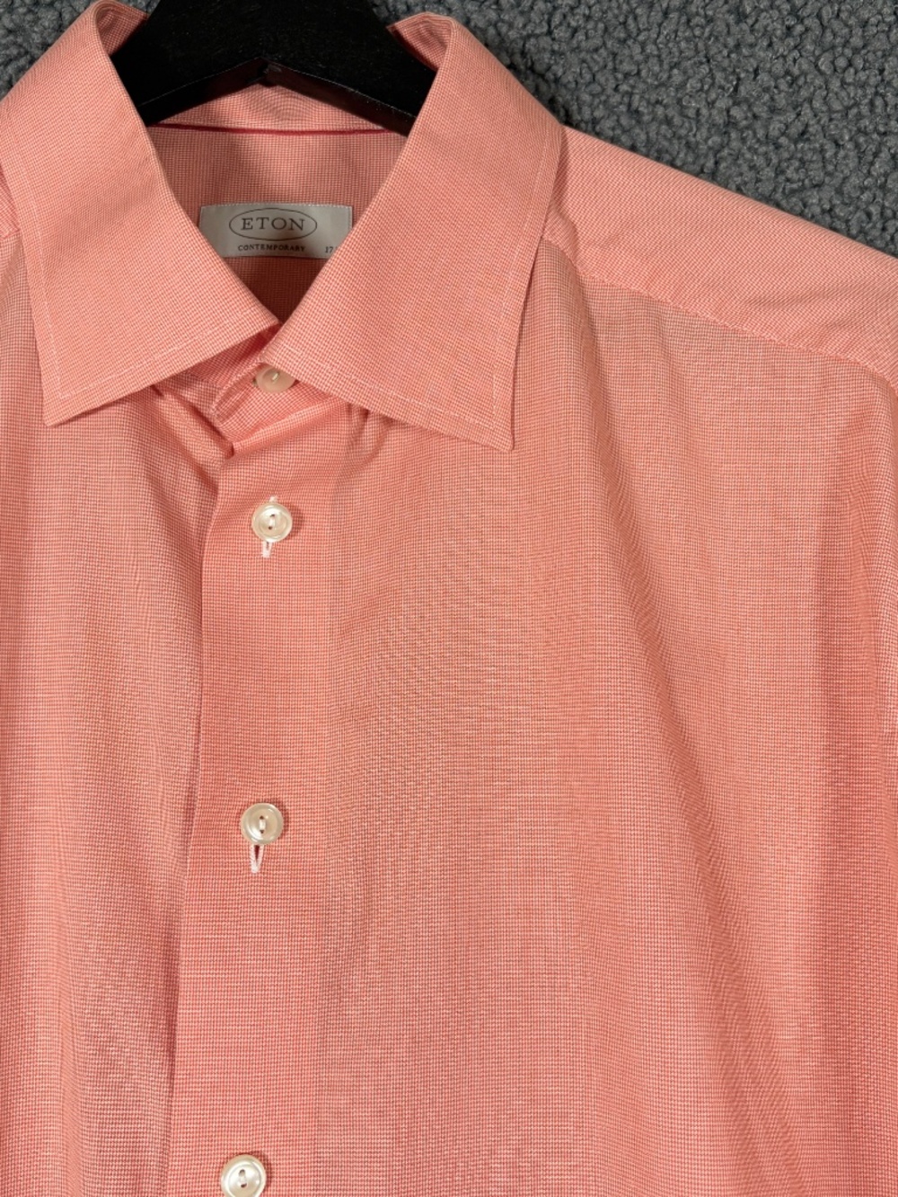 Eton Cotton Contemporary Button Up Long Sleeve Shirt - Men's Size 44/Neck 17.5